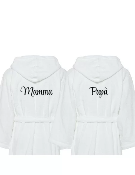 Accappatoio Lui e Lei LineaBlu art. Papà e Mamma Ricamato
