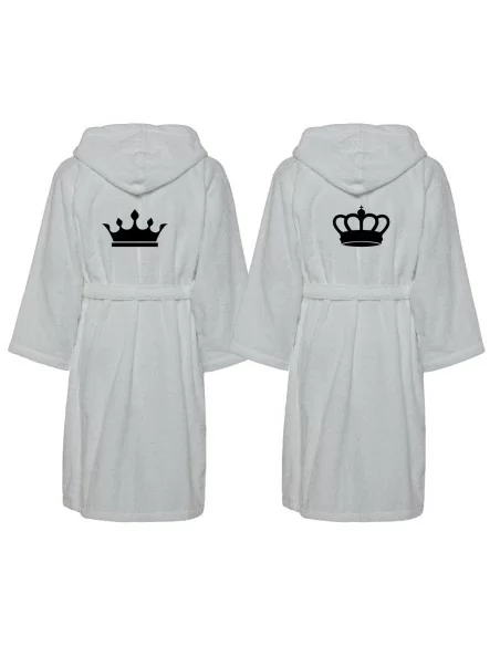 Accappatoio Lui e Lei LineaBlu art. Crown King e Queen Ricamato