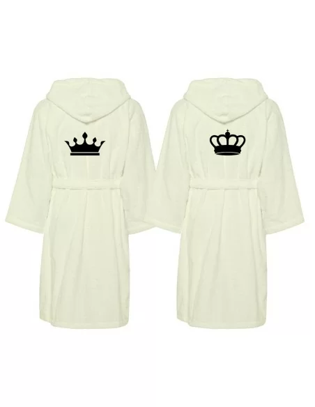 Accappatoio Lui e Lei LineaBlu art. Crown King e Queen Ricamato
