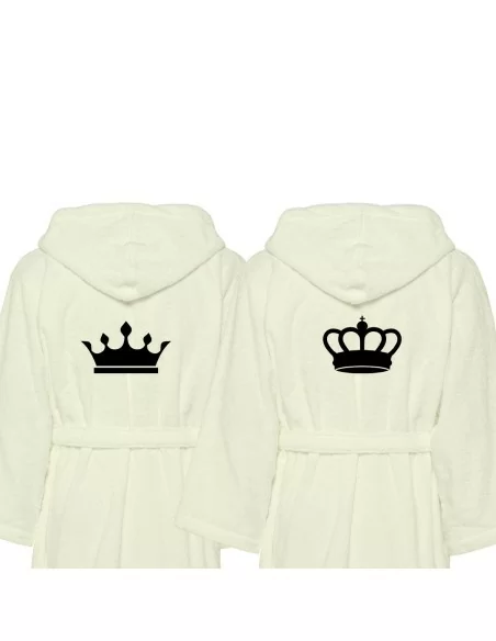 Accappatoio Lui e Lei LineaBlu art. Crown King e Queen Ricamato