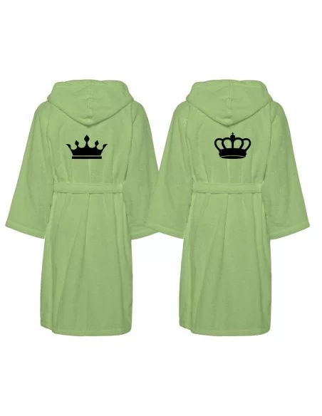 Accappatoio Lui e Lei LineaBlu art. Crown King e Queen Ricamato