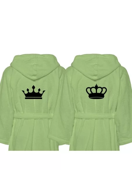 Accappatoio Lui e Lei LineaBlu art. Crown King e Queen Ricamato