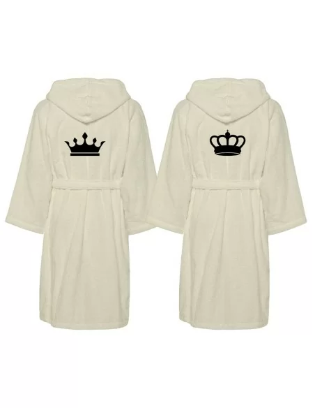 Accappatoio Lui e Lei LineaBlu art. Crown King e Queen Ricamato