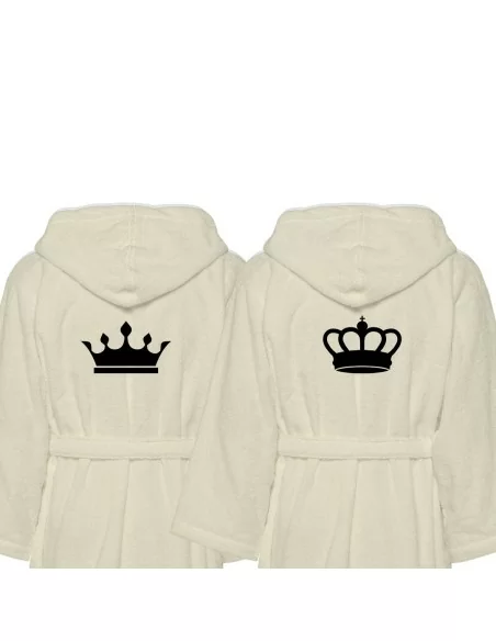 Accappatoio Lui e Lei LineaBlu art. Crown King e Queen Ricamato