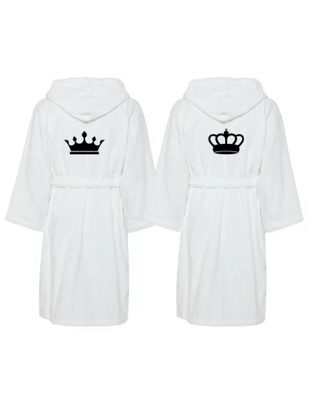 Accappatoio Lui e Lei LineaBlu art. Crown King e Queen Ricamato