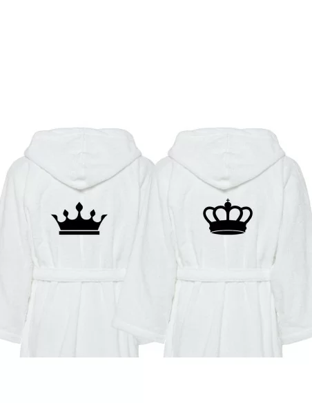 Accappatoio Lui e Lei LineaBlu art. Crown King e Queen Ricamato