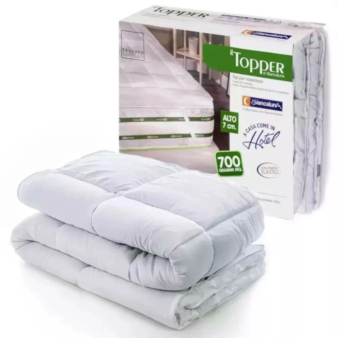 Topper Materasso Correttore Biancaluna 7cm con elastici 2