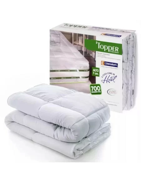 Topper Materasso Correttore Biancaluna 7cm con elastici