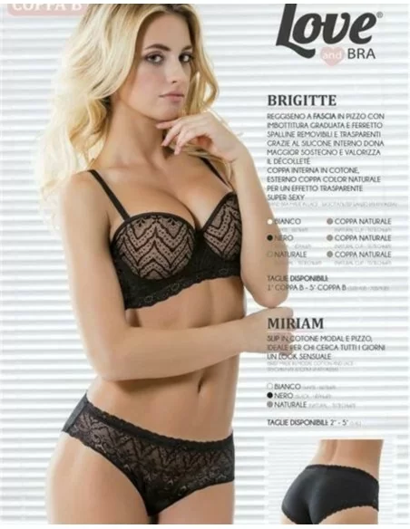 Reggiseno Fascia Imbottito Love and Bra art. Brigitte Coppa B