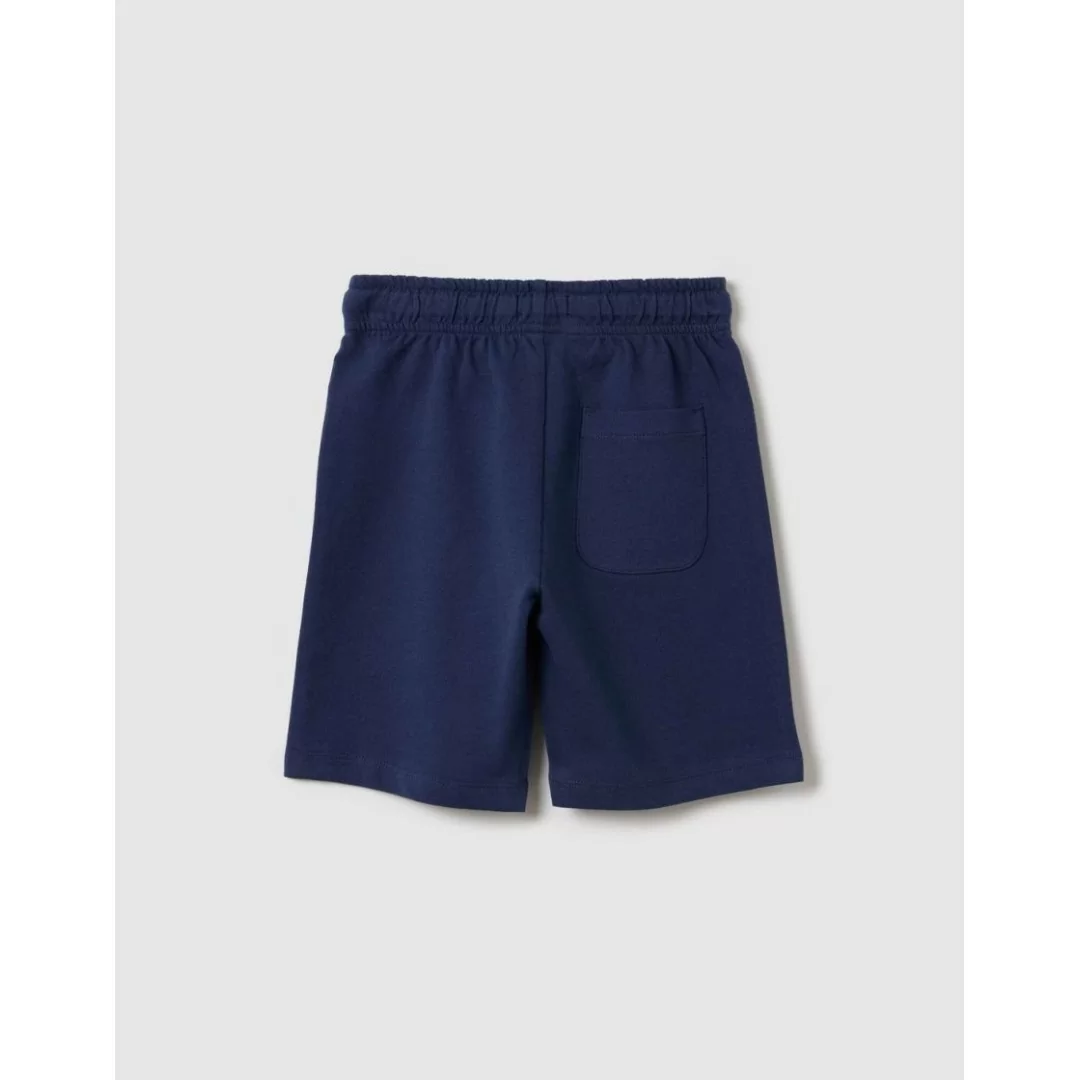 Pantalone Corto Scuola Bambino Blu 100% Cotone