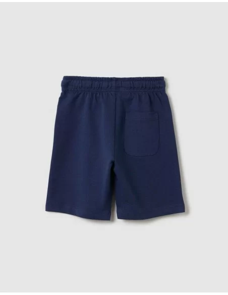 Pantalone Corto Scuola Bambino Blu 100% Cotone