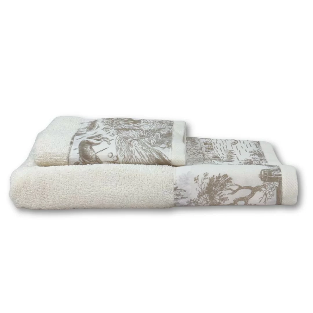 Coppia Asciugamani Spugna LineaBlu art. Perla...