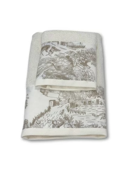 Coppia Asciugamani Spugna LineaBlu art. Perla Fiorentina