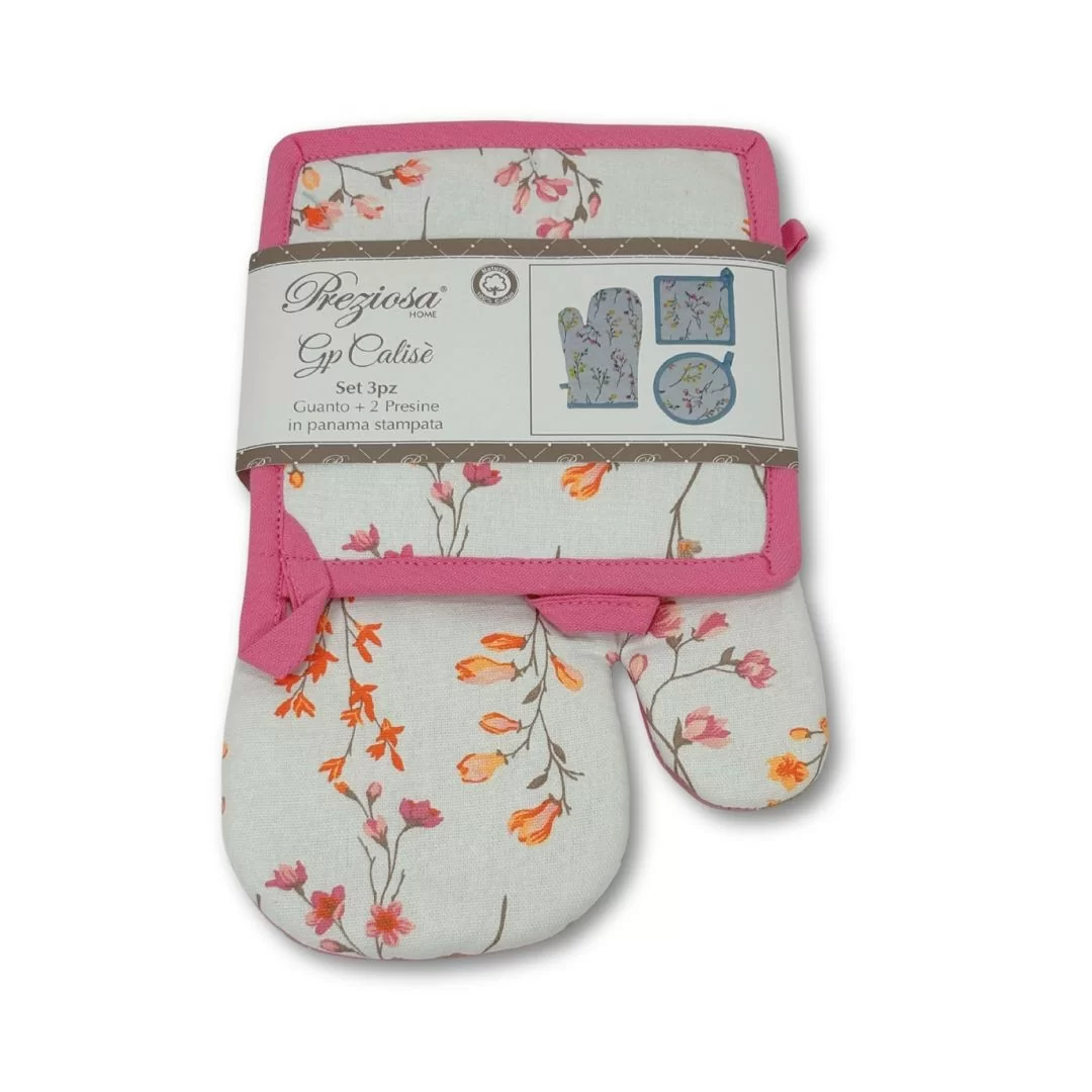 Guanto Cucina e Presine Preziosa Home art. Calise