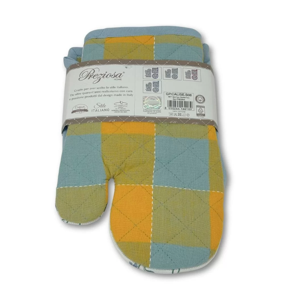 Guanto Cucina e Presine Preziosa Home art. Calise