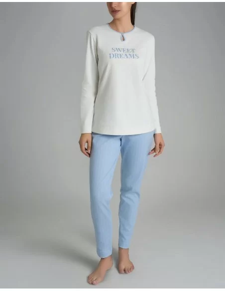 Pigiama Donna Invernale Ragno art. DR56N1 Scollo a Goccia