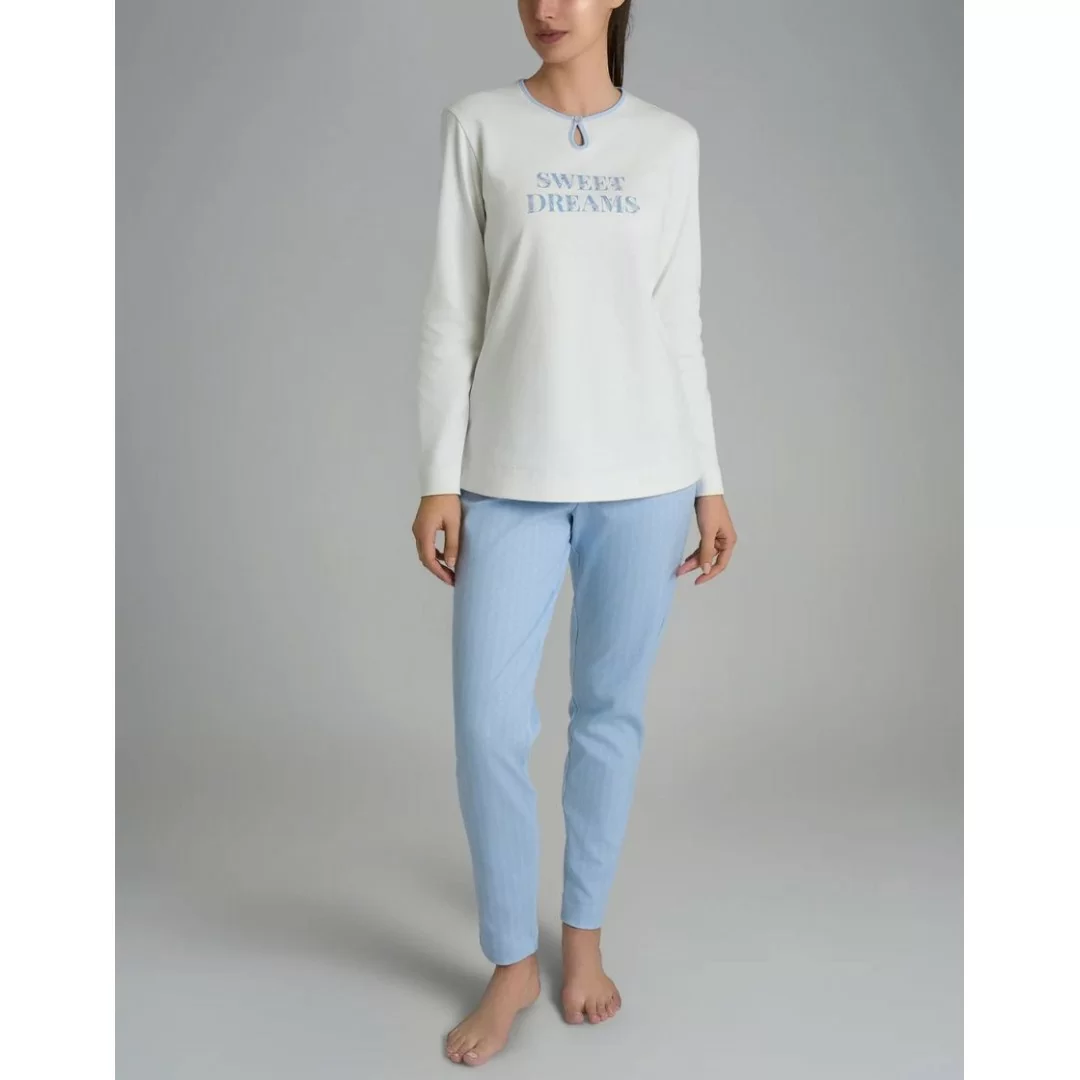 Pigiama Donna Invernale Ragno art. DR56N1 Scollo a Goccia 2