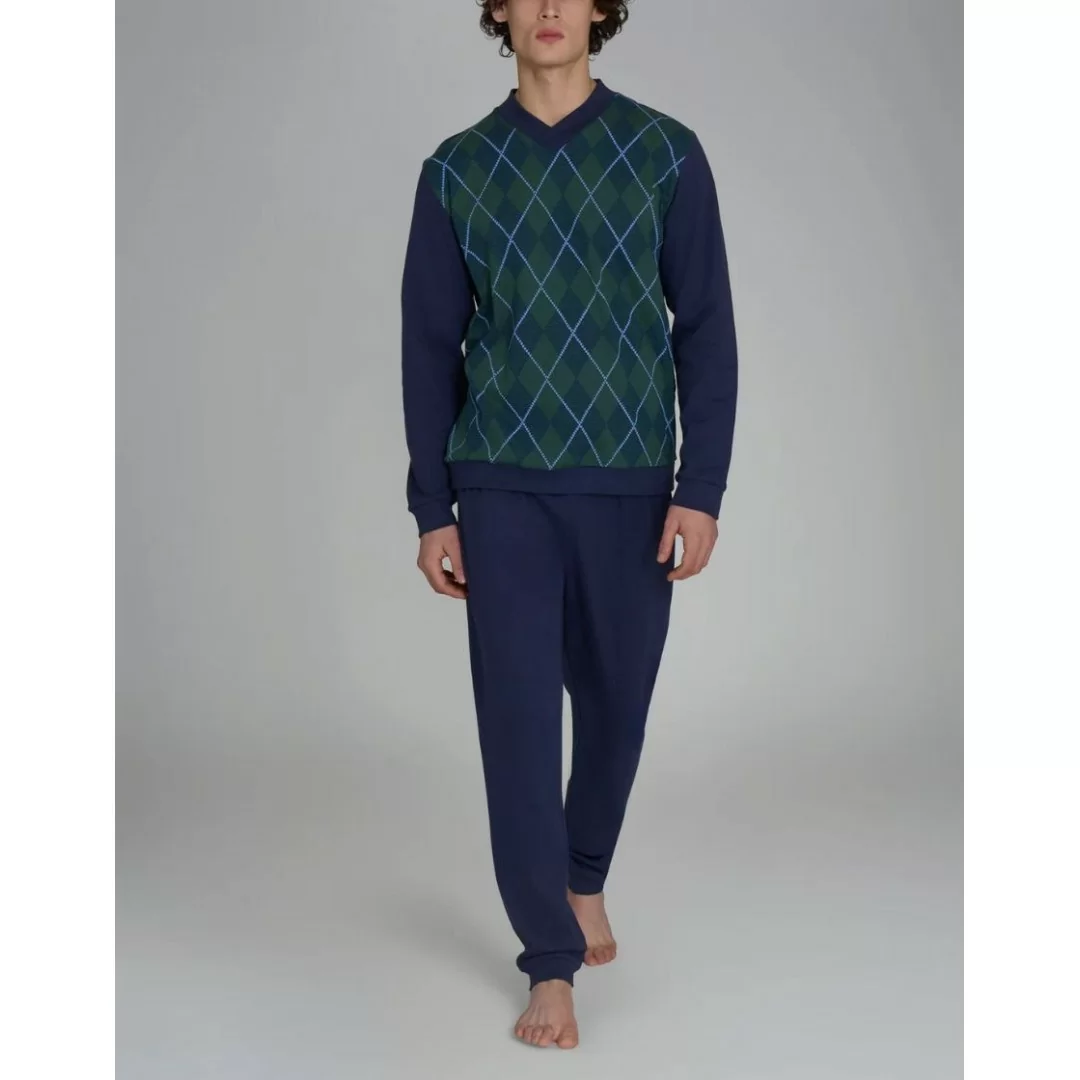 Pigiama Uomo Invernale Ragno art. U962N2 Scollo...