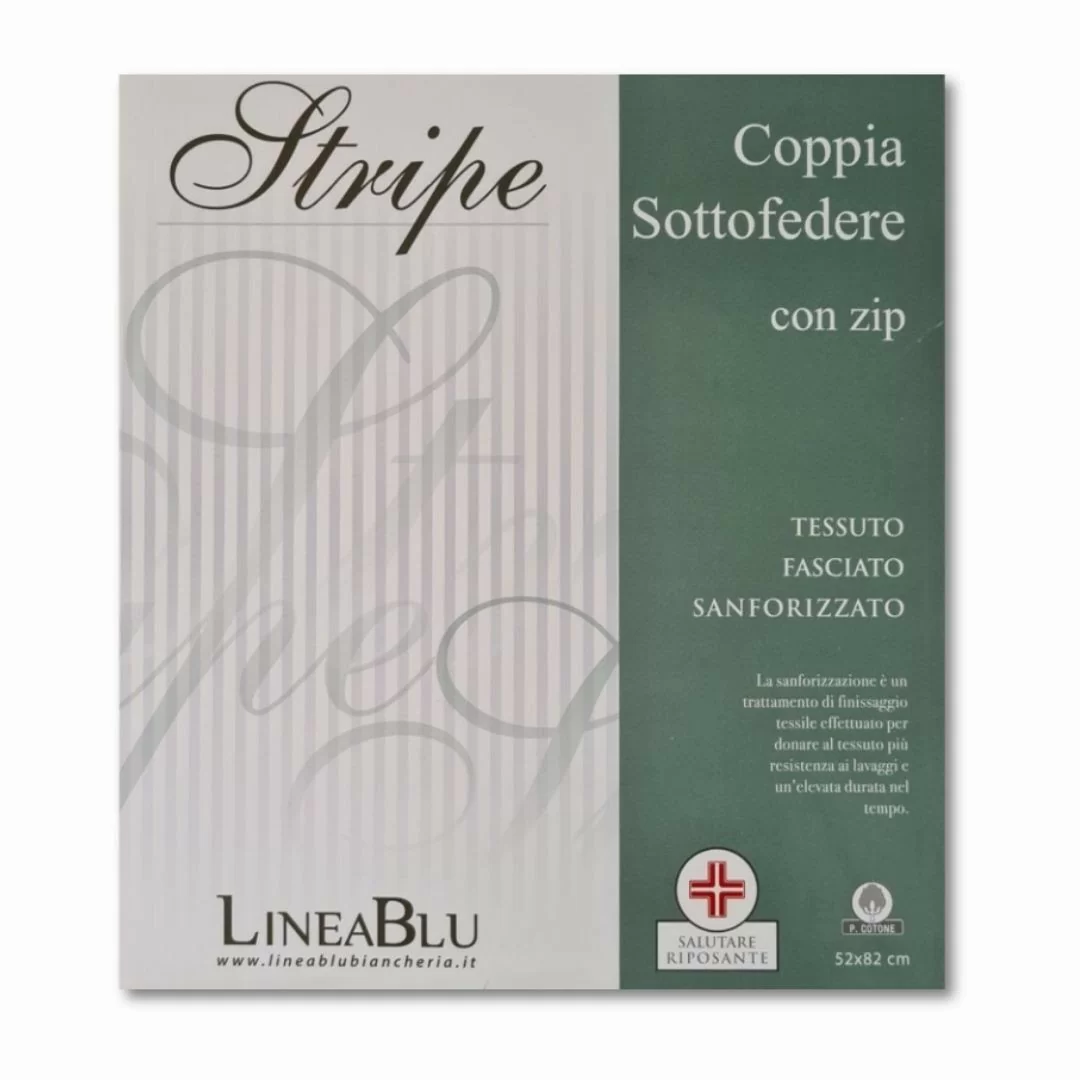 Coppia Copriguanciale Cerniera LineaBlu art. Stripe