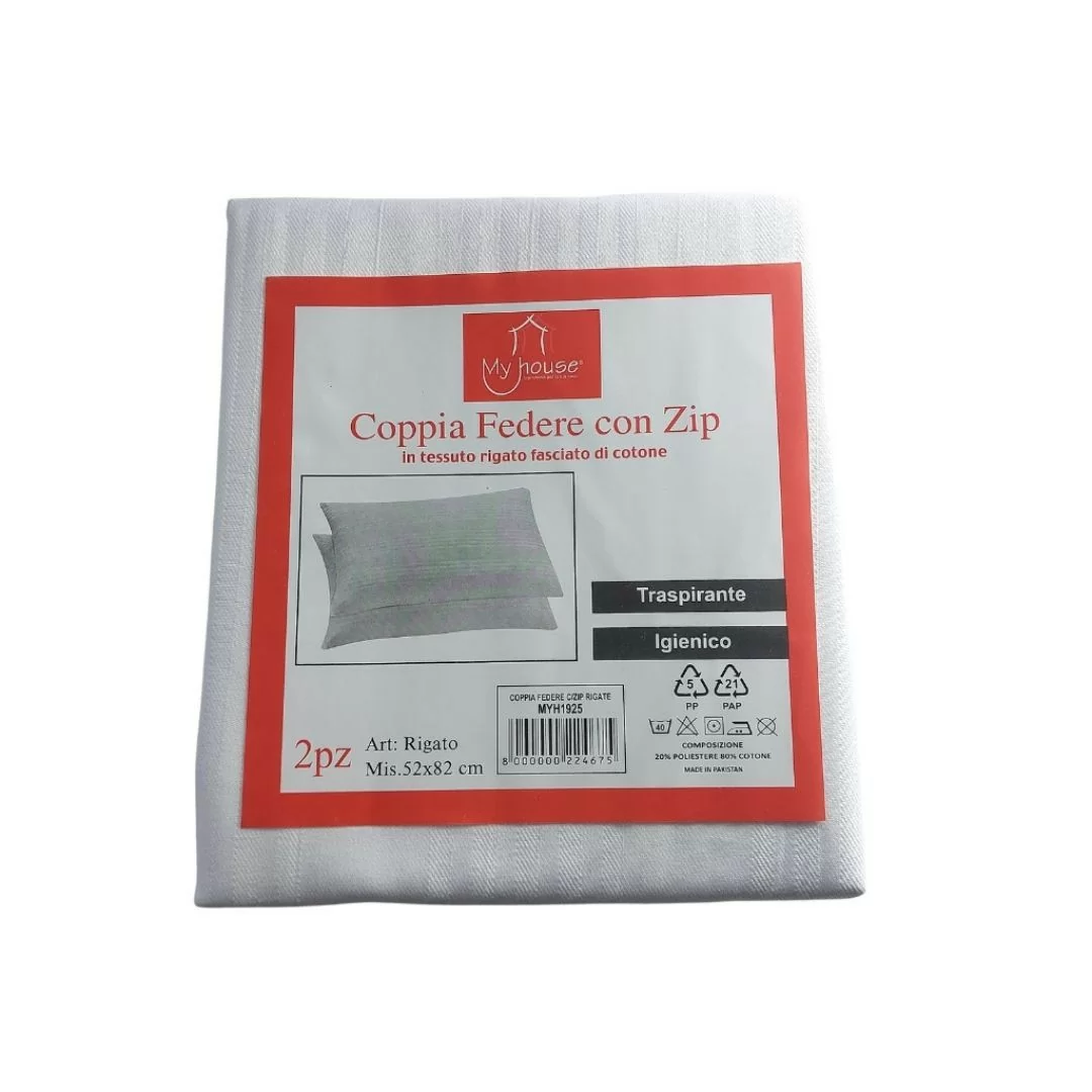 Copricuscino Letto Coppia Sottofedere MyHouse art. Rigate