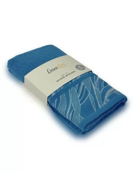 Coppia Asciugamani Linea Oro art. Lenia Spugna