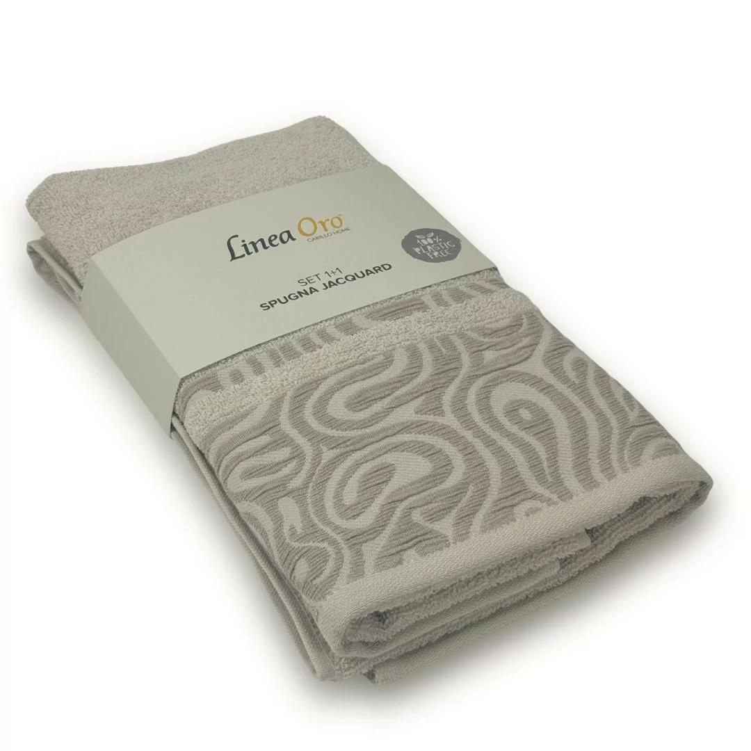 Coppia Asciugamani Linea Oro art. Slate Spugna 2