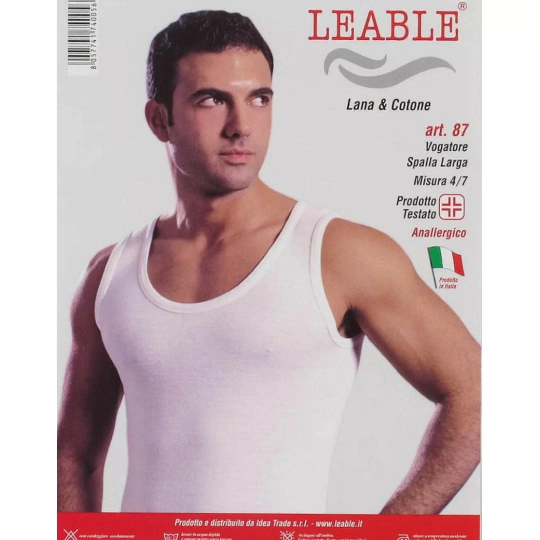 Canotta Intima Uomo Leable art. 87 Spalla Larga...