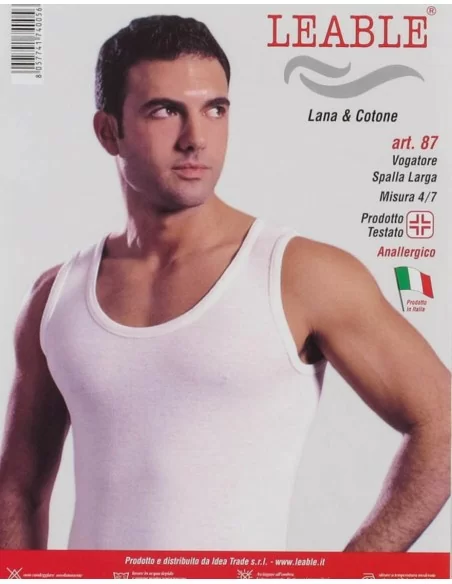 Canotta Intima Uomo Leable art. 87 Spalla Larga Tripack