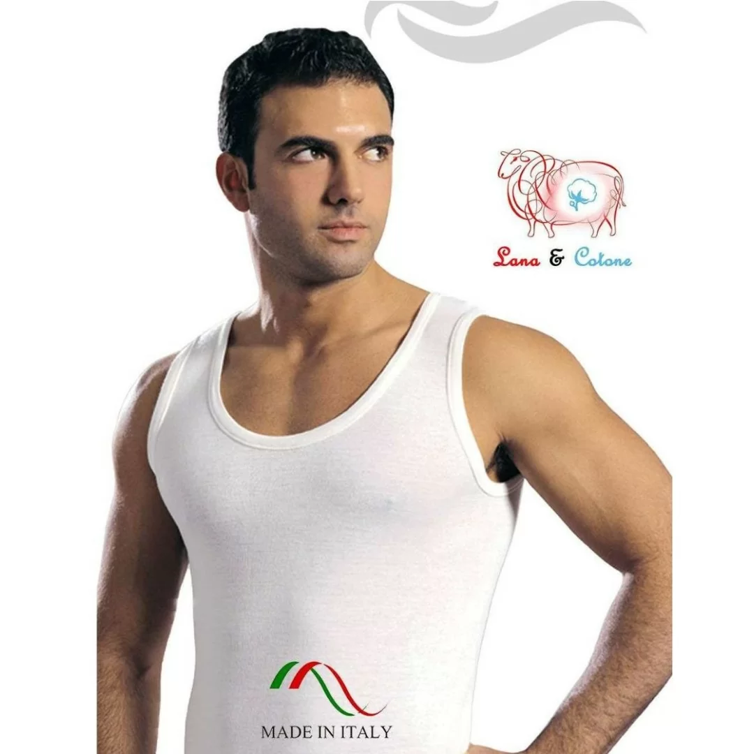Canotta Intima Uomo Leable art. 87 Spalla Larga Tripack 2