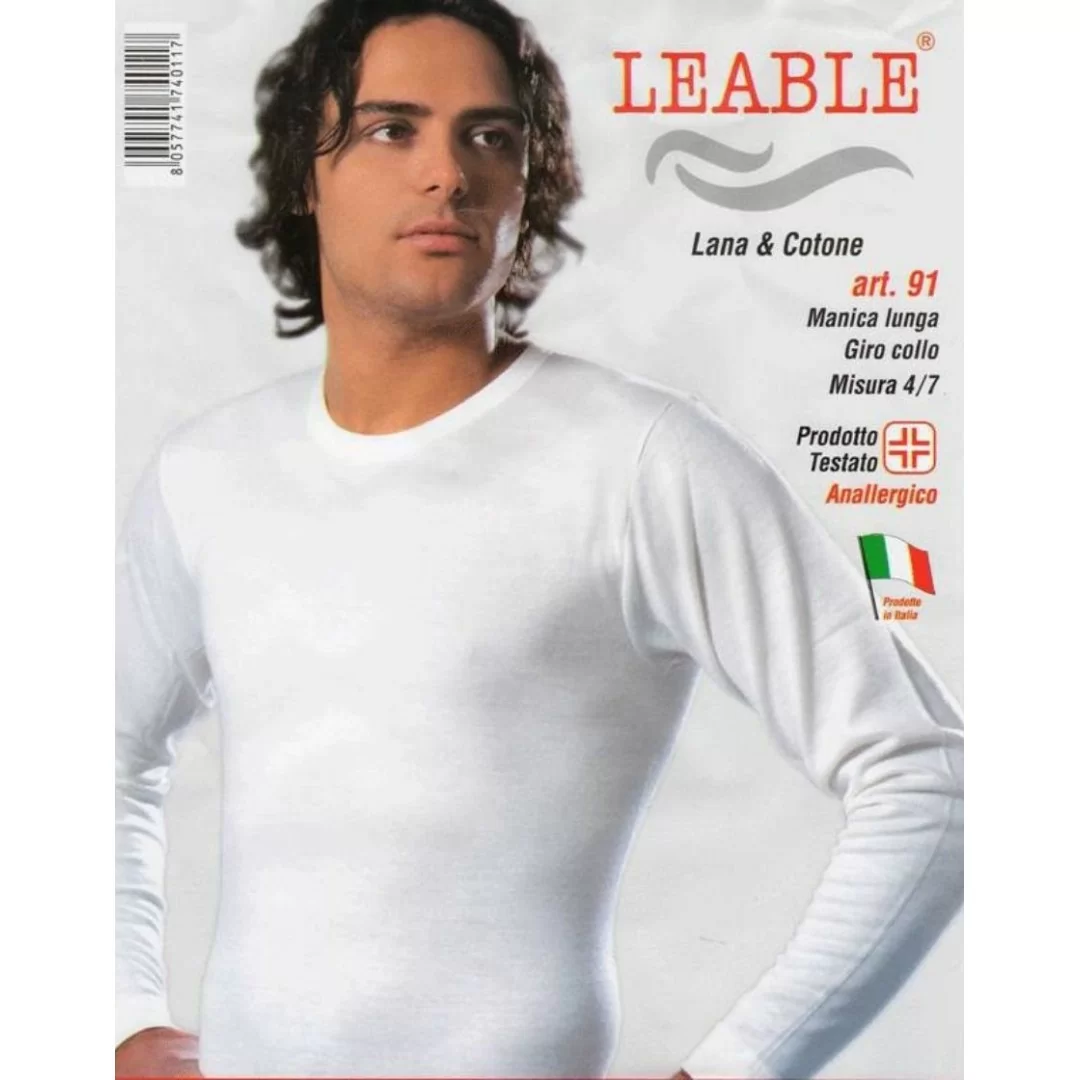 Maglia Intima Uomo Manica Lunga Leable art. 91 Tripack