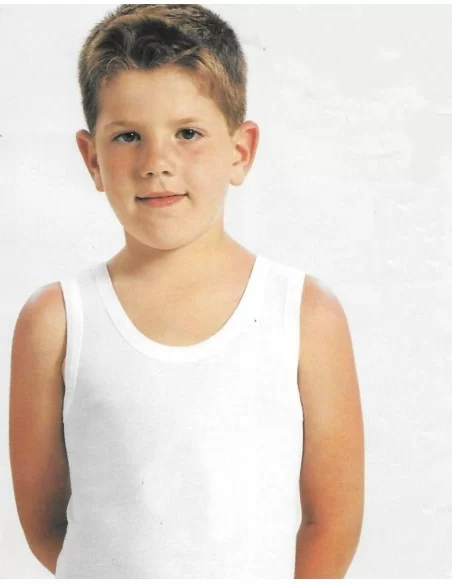 Canotta a Costine Bimbo Leable art. 1478 Bianca set 3 pezzi