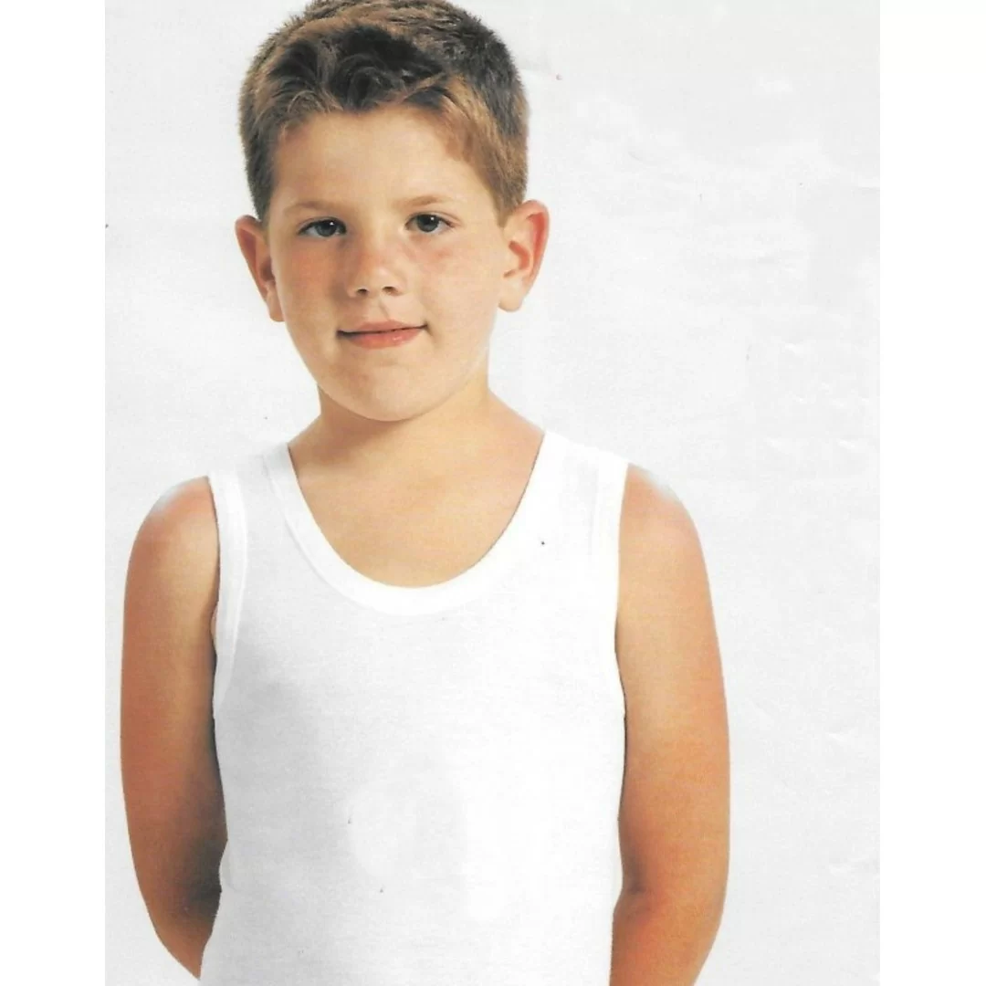 Canotta a Costine Bimbo Leable art. 1478 Bianca