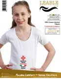 T Shirt Intima Bambina Leable art. 236 Scollo Macramè 3 pezzi