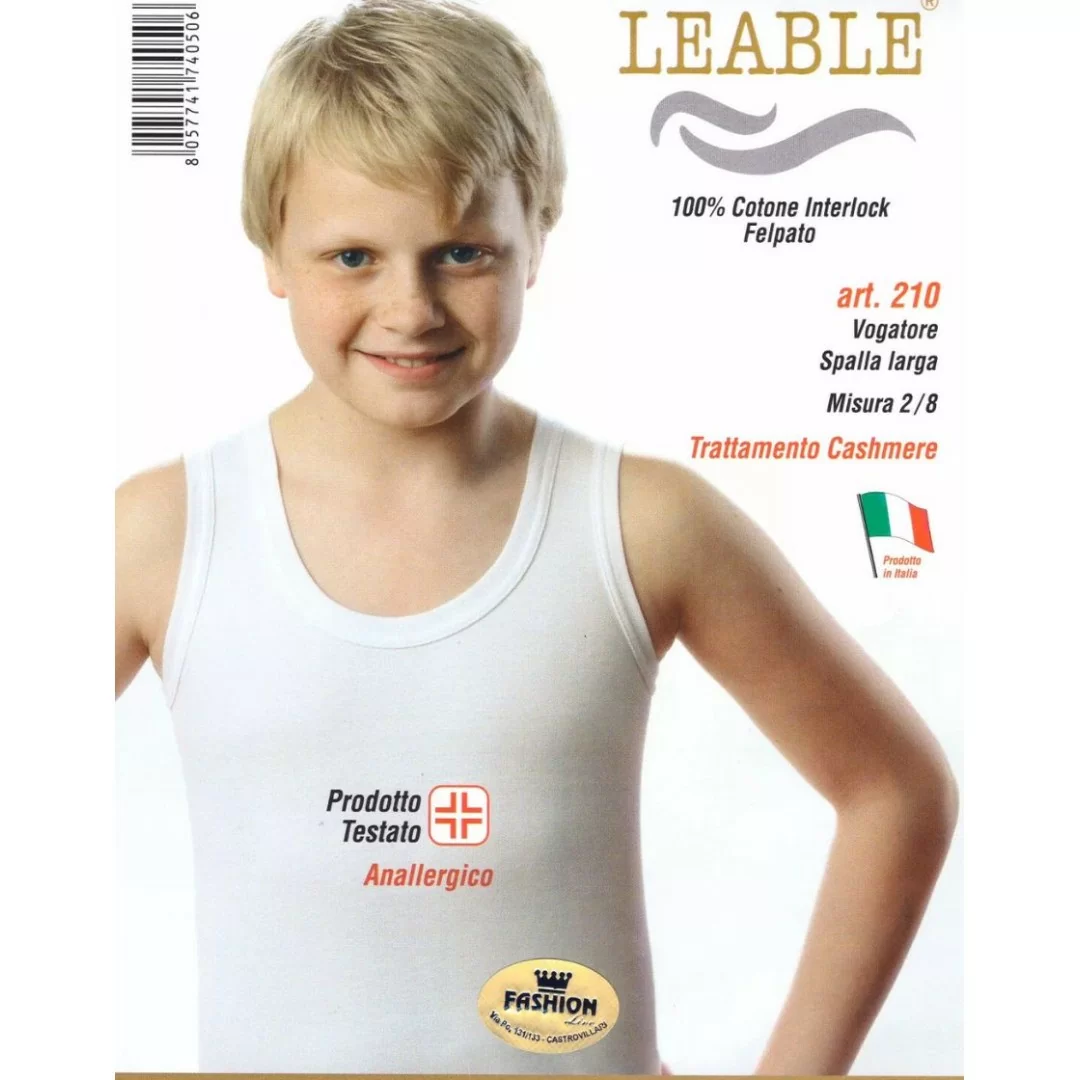 Canotta Bimbo Leable art. 210 Spalla Larga Bianca set 3... 2