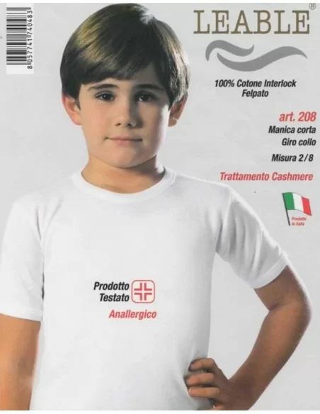 T Shirt Intima Bambino Leable art. 208 Caldo Cotone set 3 pezzi