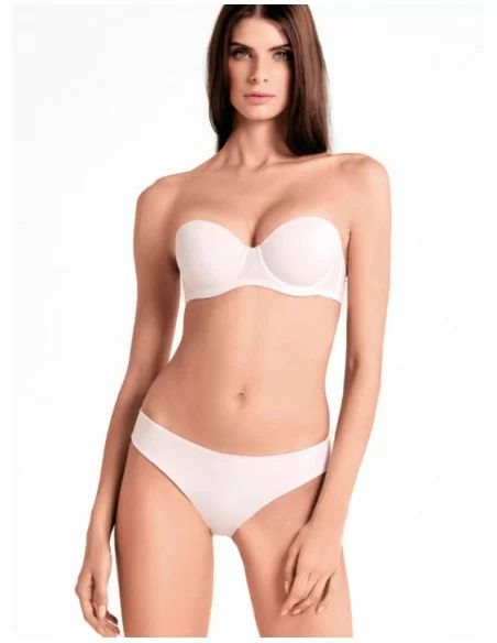 Reggiseno a Fascia Lormar Pura Coppa B graduata spalline removibili