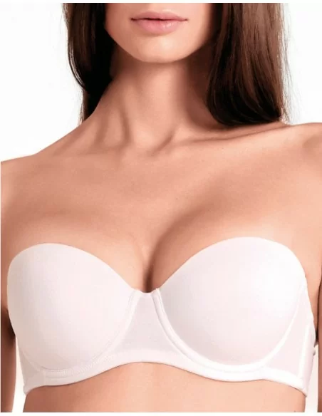 Reggiseno a Fascia Lormar Pura Coppa B graduata spalline removibili