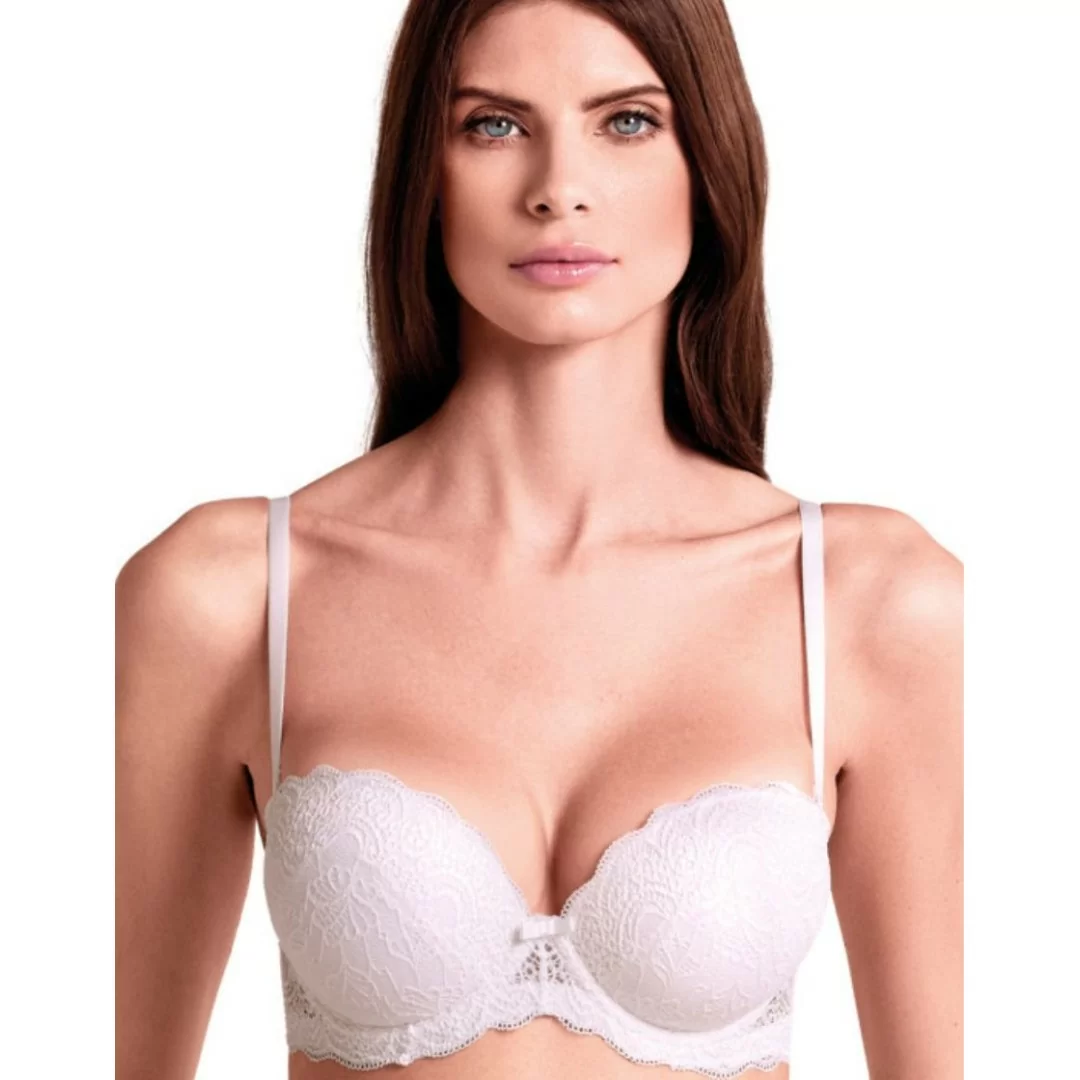 Reggiseno Super Push Up Lormar Extra Double Pizzo Coppa B 2