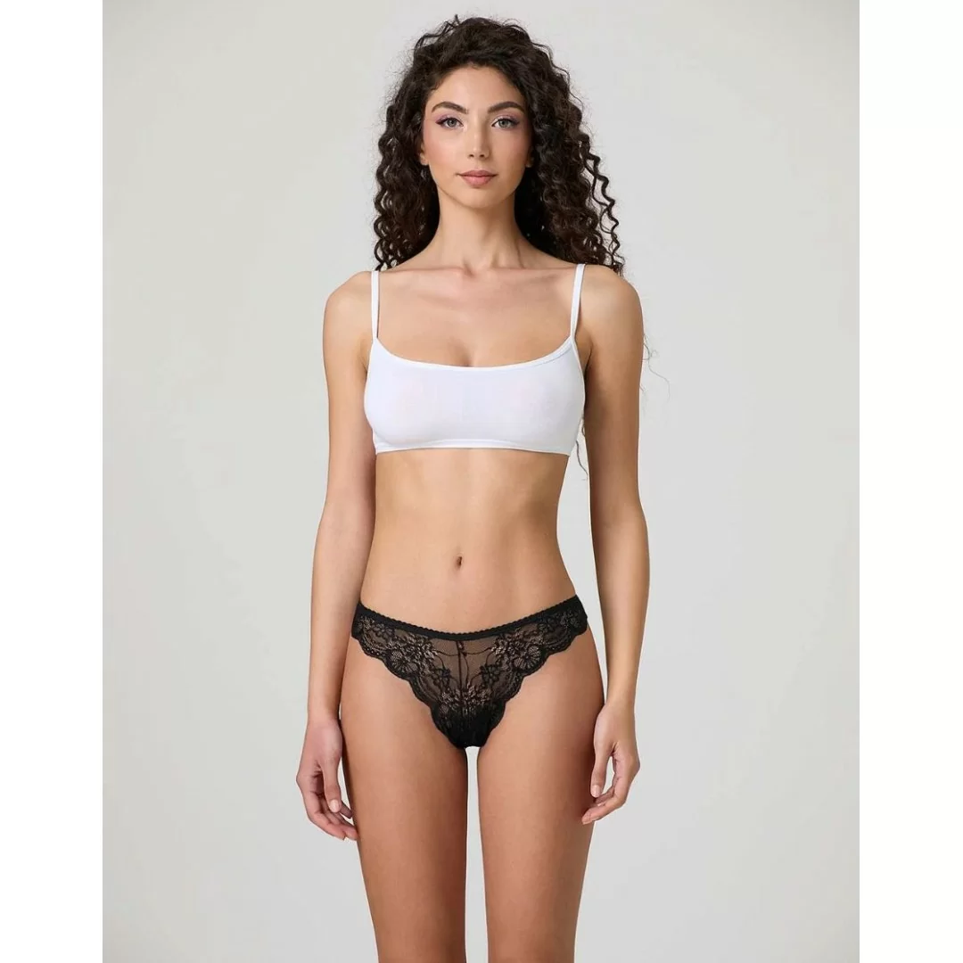 Brasiliana Pizzo Donna Jadea art. 1628 Vita Bassa set 3...