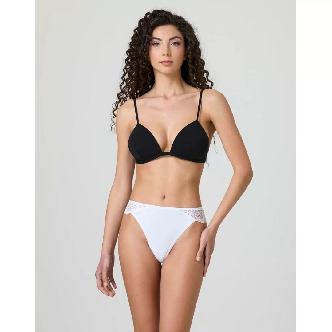 Slip Donna in Cotone Jadea art. 789 Con Pizzo set 3 pezzi 2