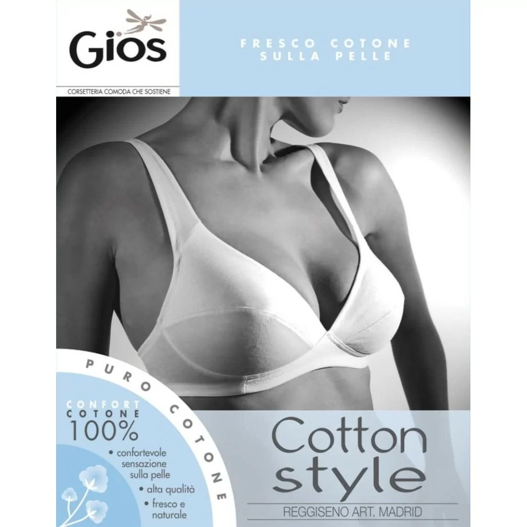 Reggiseno Senza Ferretto Gios art. Madrid Coppa B Cotone