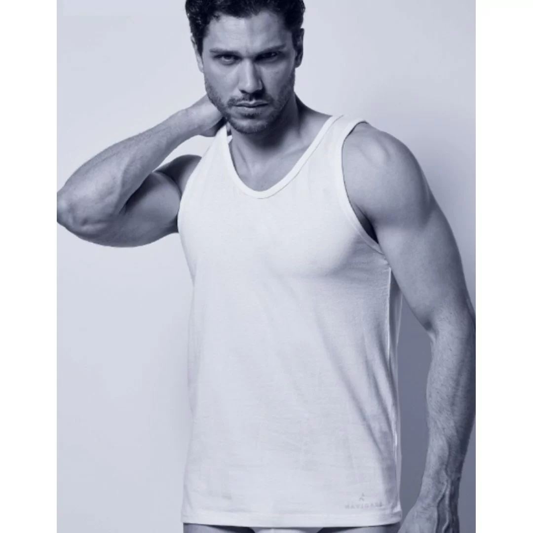 Canotta Spalla Larga Uomo Navigare art. 572 set 3 pezzi