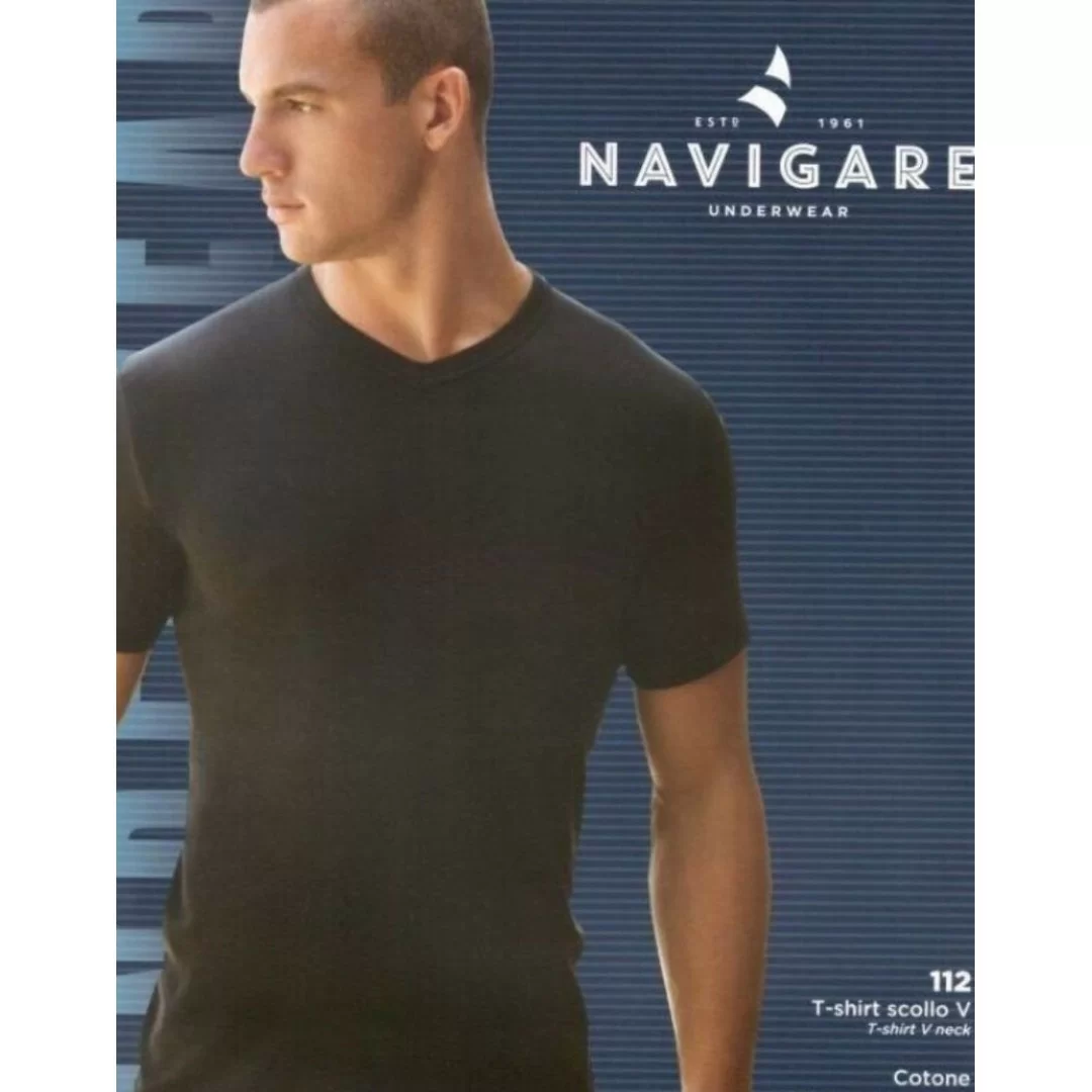 T Shirt Intima Uomo Cotone Navigare art. 112 set 3 pezzi