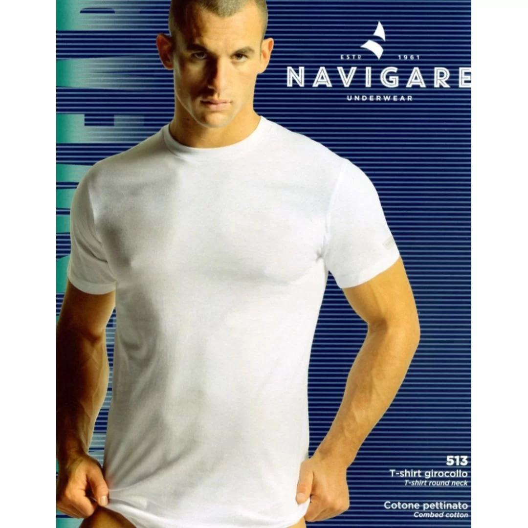 T Shirt Intima Uomo Navigare art. 513 Taglie Forti Tripack