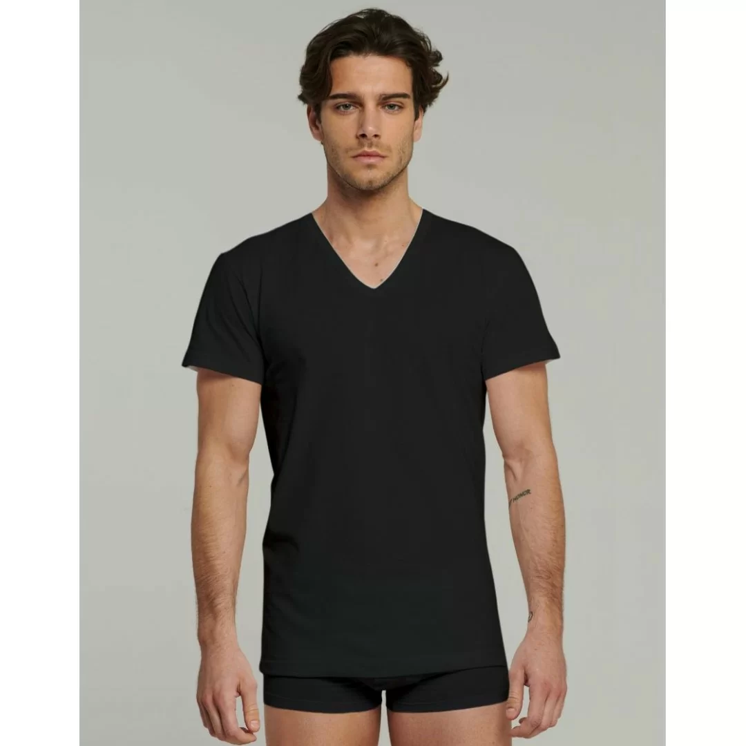 T Shirt Intima Uomo Taglie Forti Kissimo art. WT112 Scollo V