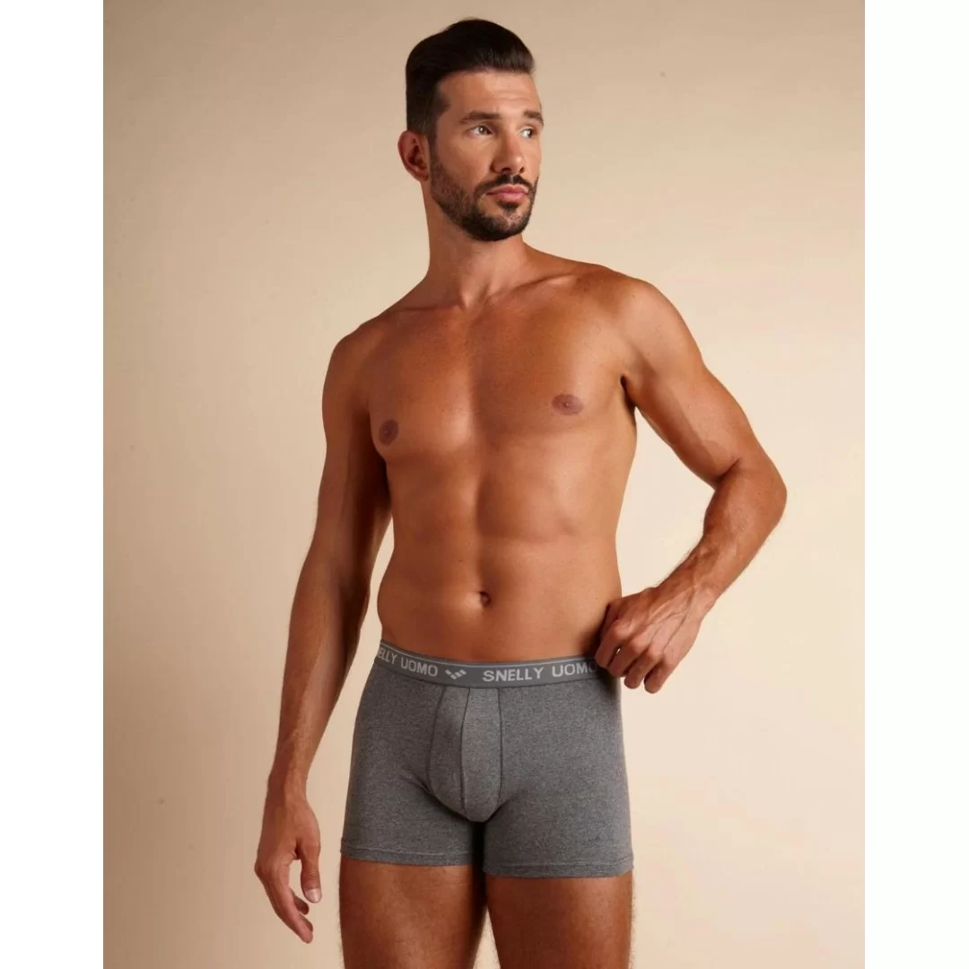 Boxer Uomo Cotone Snelly art. U110E Elasticizzato set 3...