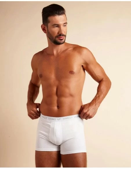 Boxer Uomo Cotone Snelly art. U110E Elasticizzato set 3 pezzi