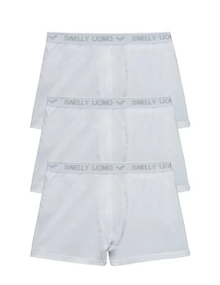 Boxer Uomo Cotone Snelly art. U110E Elasticizzato set 3 pezzi