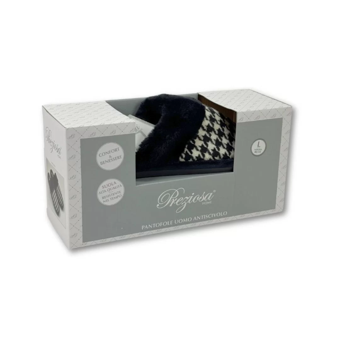 Pantofola Invernale Uomo Antiscivolo Preziosa Home