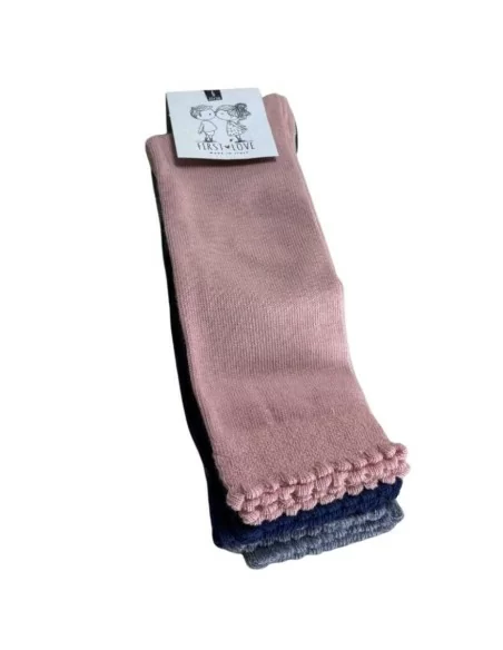 Calzini Bambina First Love art. 350/G Tris Caldo Cotone
